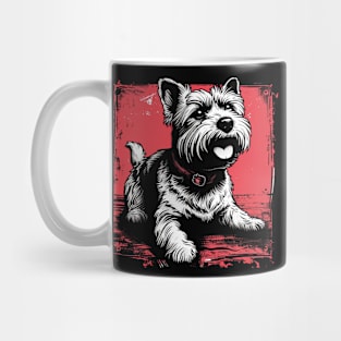 Retro Art Cairn Terrier Dog Lover Mug